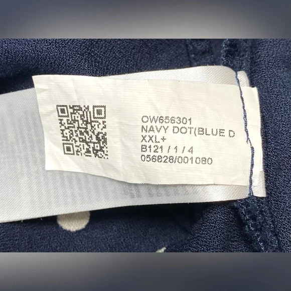 Old Navy Women's Navy Blue White Polka Dot Ruffle-Trim Cami Top Size 2X NWT - Picture 10 of 11